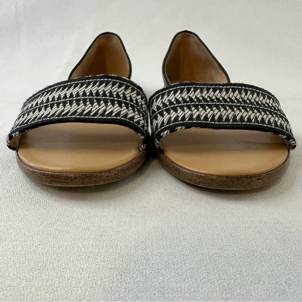 J. Crew Factory Morgan Woven D’Orsay Flats Black 6.5